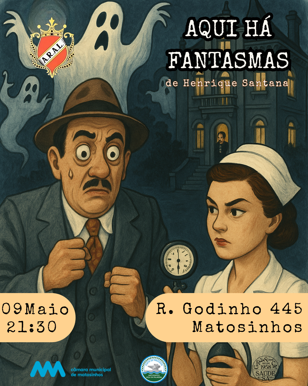 Aqui há Fantasmas no Aurora da Liberdade pelo Corpo Cénico_Cartaz Aurora da Liberdade