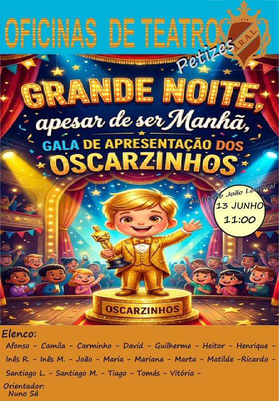 gala de apresentação dos Oscarzinhos - Aurora da Liberdade